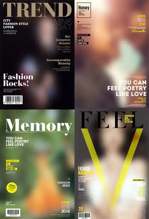 字体模板时尚杂志旅拍字体模板psd婚纱写真欧美封面海报文字排模板