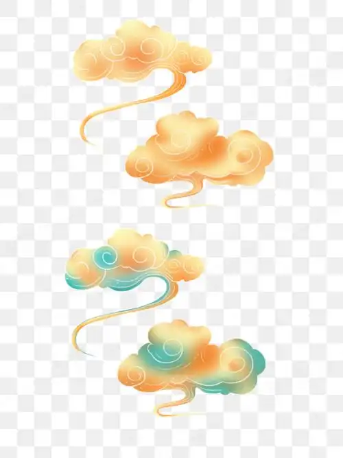 手绘祥云装饰png免扣素材中国风古风传统花纹海报边框图片 - 免抠元素