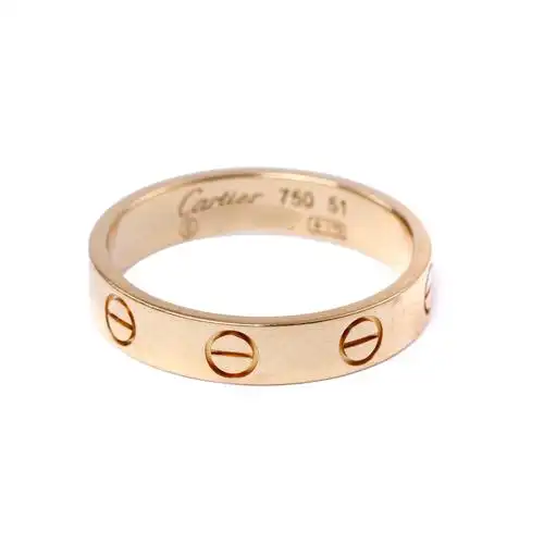 cartier(卡地亚)love系列窄版750戒指51