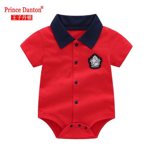 新夏装婴儿短袖连体衣幼儿运动可爱超萌男宝宝纯棉薄款三角包屁衣