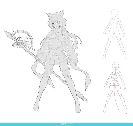 章节六阶段一—— 同人立绘线稿