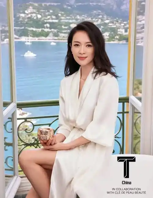 章子怡在戛纳电影节期间的照片在网络上疯传,满脸雀斑但很好看.