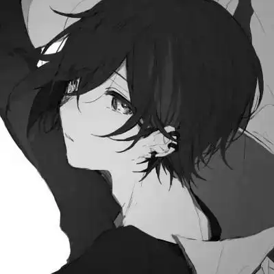 冷酷帅气黑白动漫男头像_男生动漫头像_头像屋