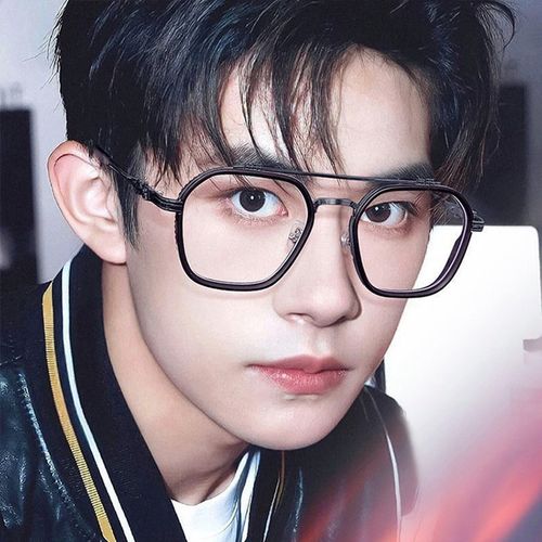 陈伟霆易烊千玺同款防蓝光防辐射平光镜潮男痞帅方形大框太阳眼镜