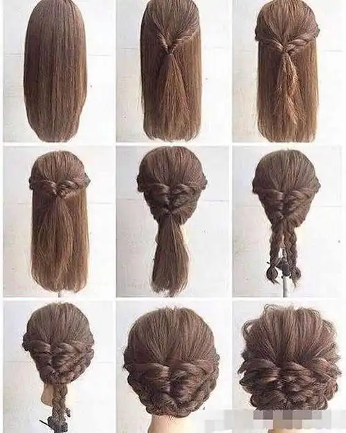 不挑脸型的编发发型,学编发的快收藏,这些图解简单又好看,适合手残党