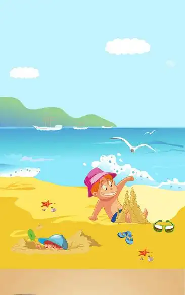 卡通大海背景素材