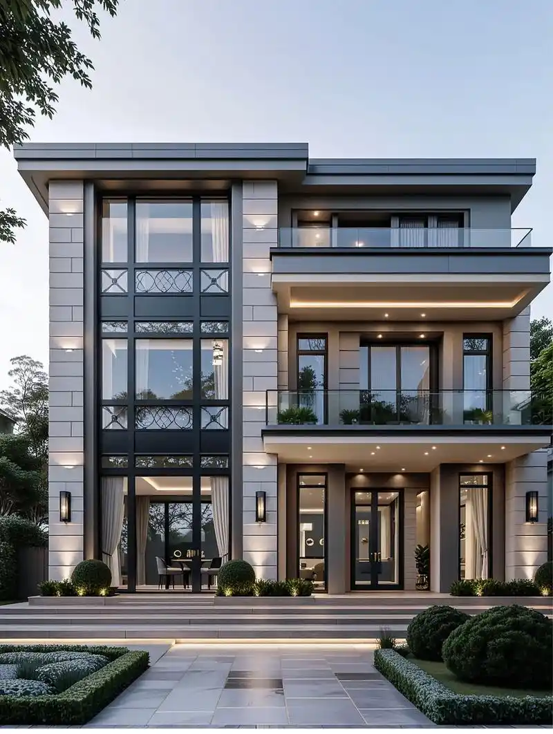 农村现代风别墅.六个月的时间,建起来农村第一套现代风别墅,大