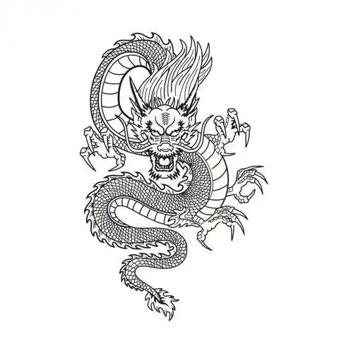 简笔画中国龙简笔画中国龙头