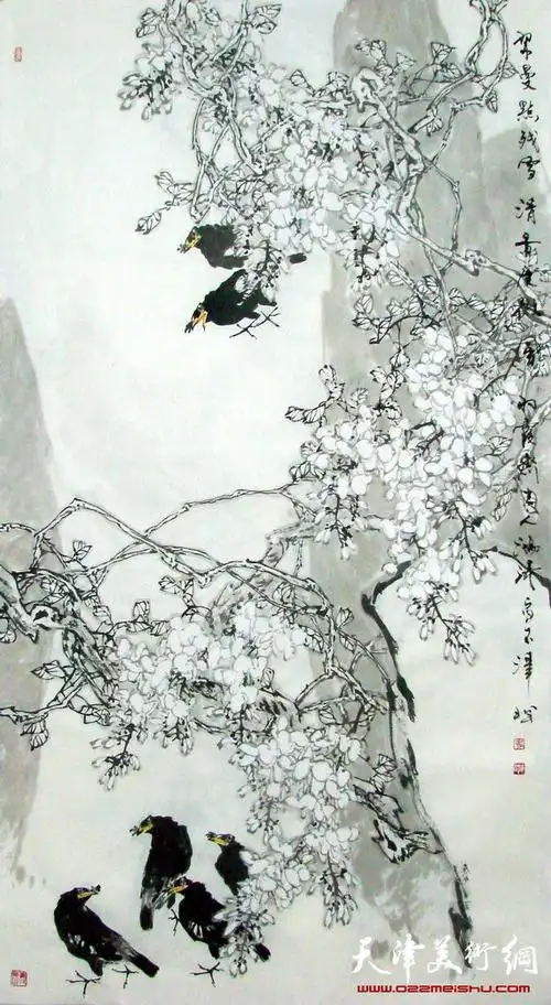 天津著名画家翟洪涛作品入选全国花鸟画展