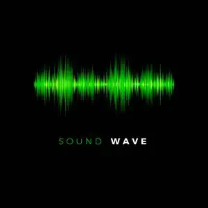 声音跳动线.黑暗背景下的音乐均衡器.矢量插图照片