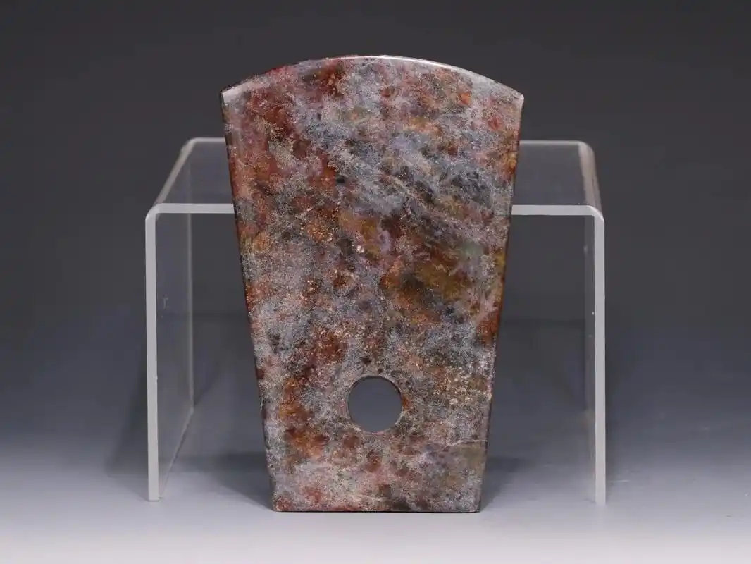 良渚文化高古玉钺 尺寸:长15.5cm,刃口宽10.5cm  - 抖音