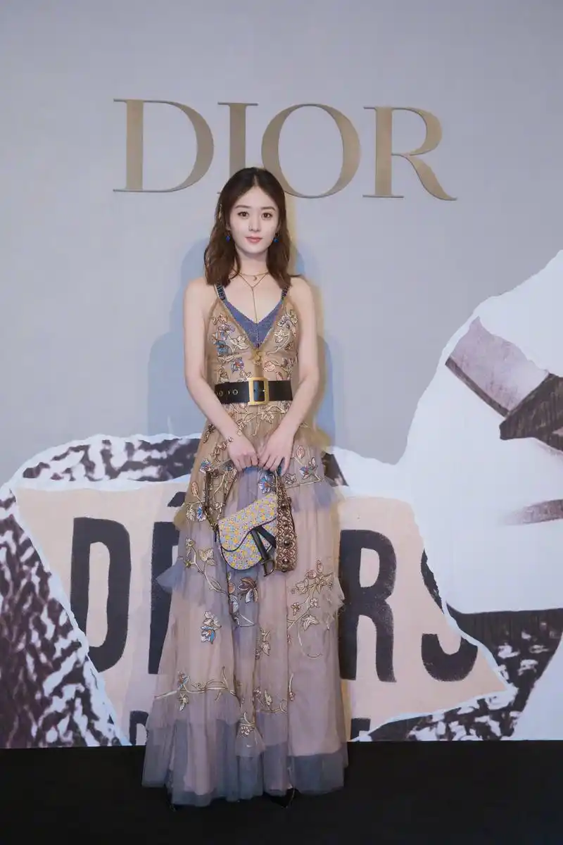 赵丽颖出席活动一展浪漫优雅,迷你流苏缀珠刺绣马鞍包为造型增添别样