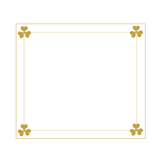金色大气花边边框精美简约边框