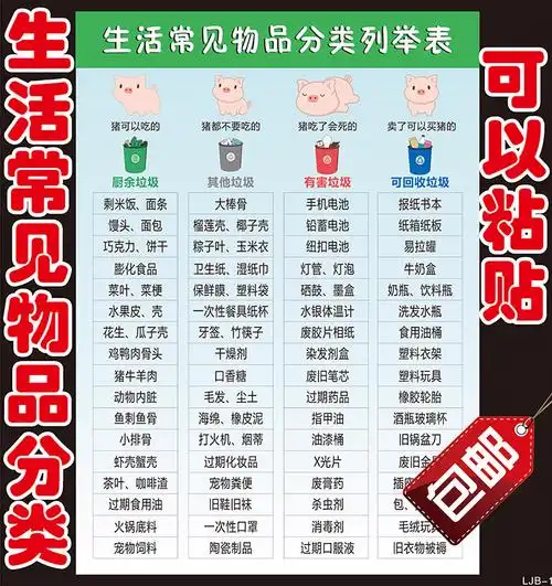 分类生活常见物品列举北京市垃圾投放指南其他写真