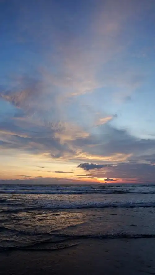 海边夕阳海景h5背景