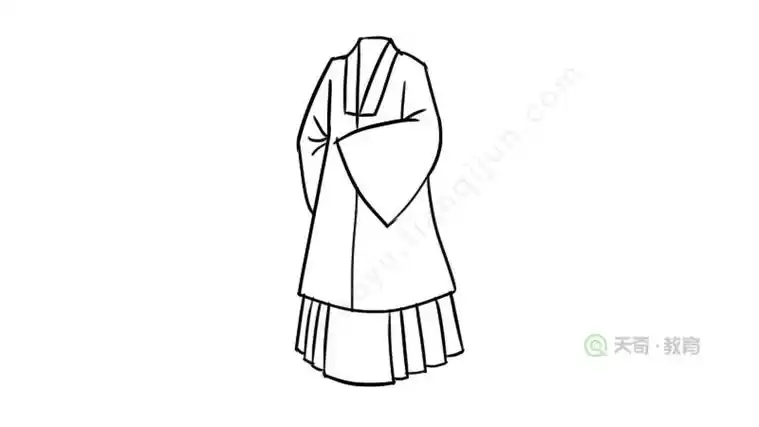 汉服分类简笔画古风