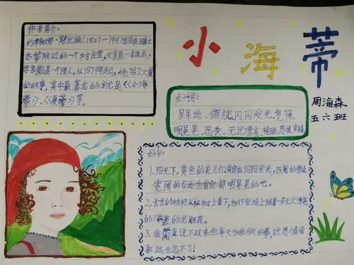 五六班《我眼中的小海蒂》优秀读书卡展览