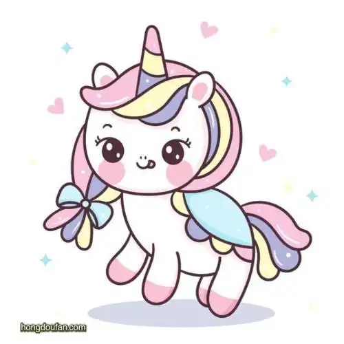 独角兽简笔画视频可爱