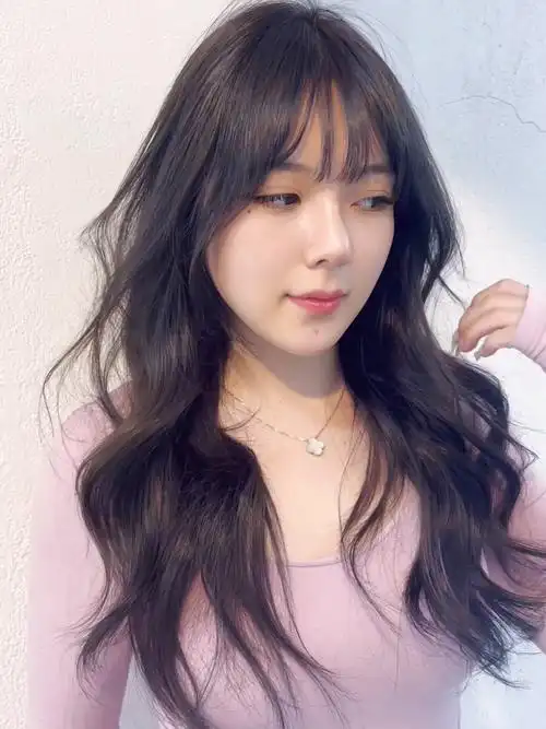 长发烫发中发烫发造型烫法式烫显脸小