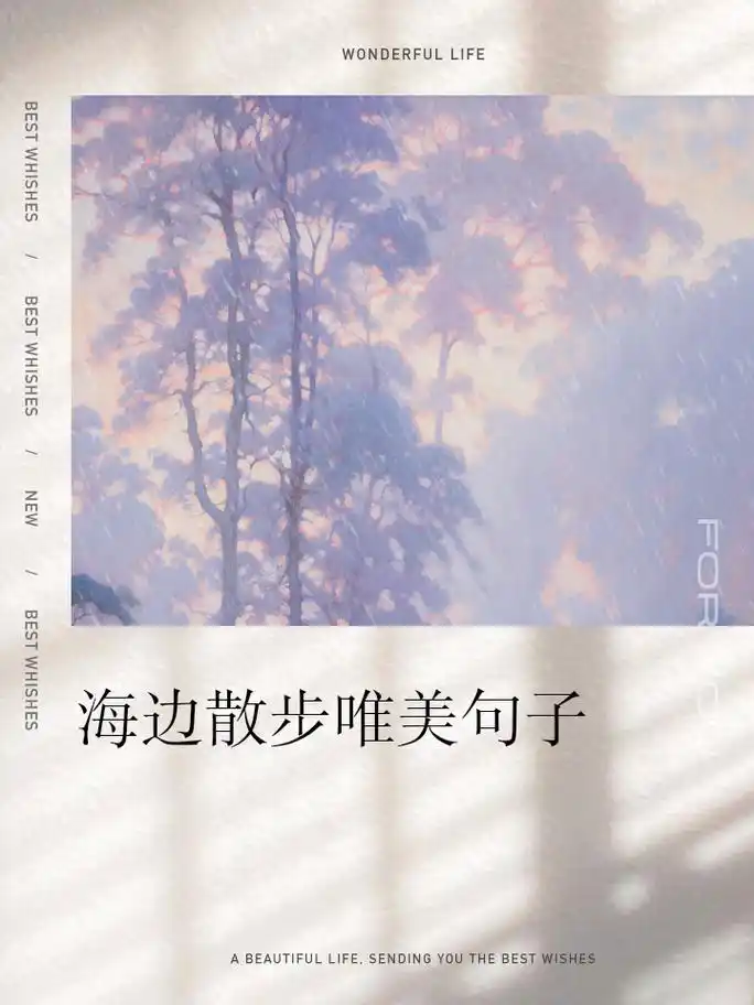 海边散步唯美句子