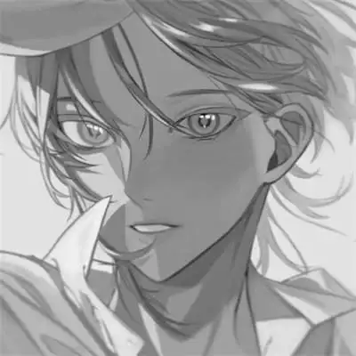 高质男头动漫黑白图片_男生动漫头像_头像屋