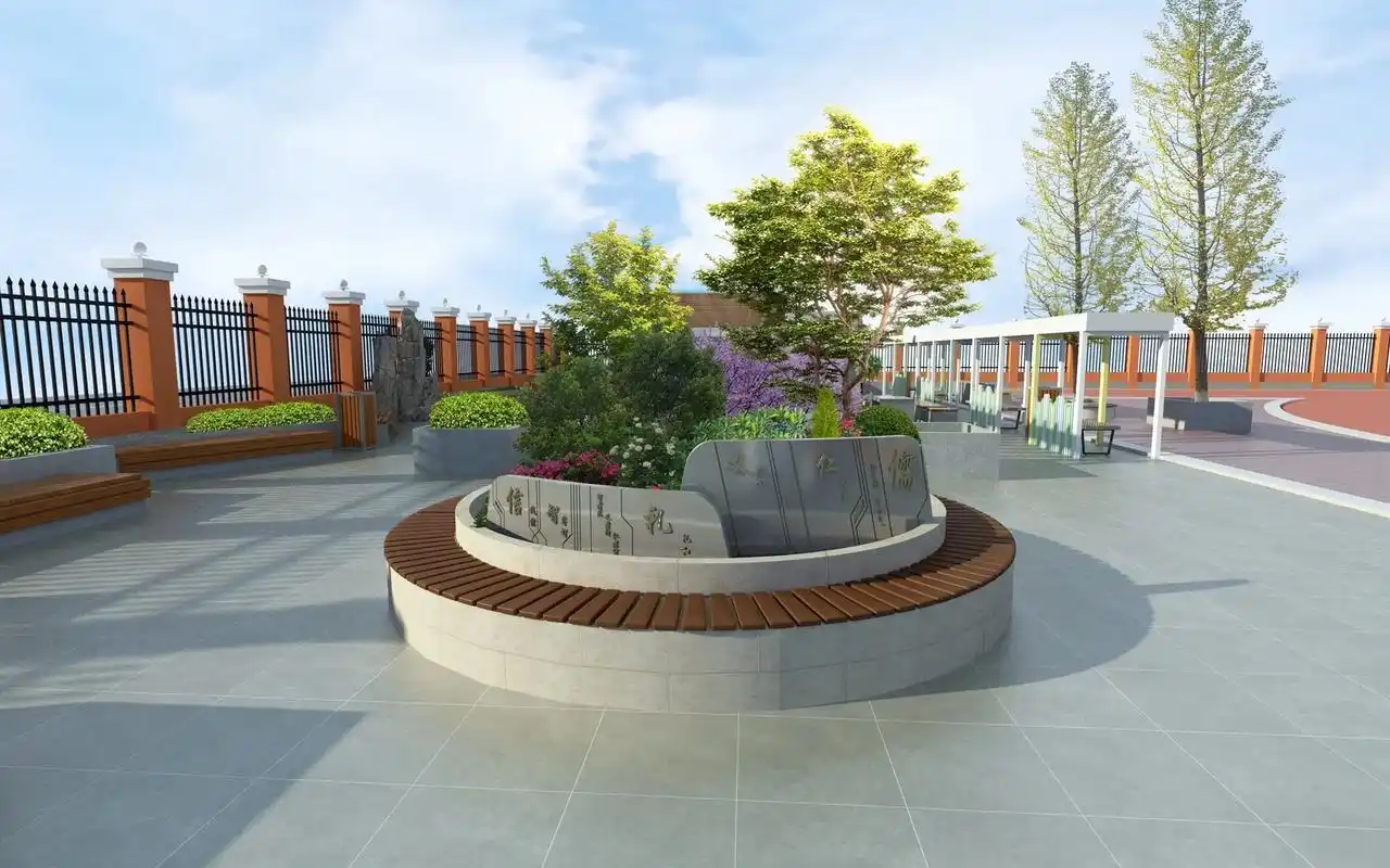 让人眼前一亮的校园广场景观设计.#设计案例分享 #校园 #广 - 抖音