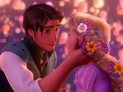 超甜的乐佩公主和尤金出门了 #魔发奇缘  #迪士尼  #动画片