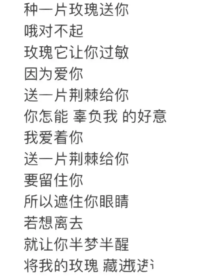 无人区玫瑰(完整版歌词) 原创: 想给我唱的可以先关注,我可以给大家