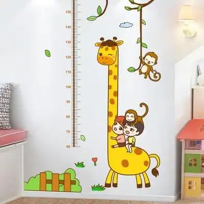儿童卡通身高墙贴纸测量婴儿房幼儿园墙面装饰画主题环境材料布置