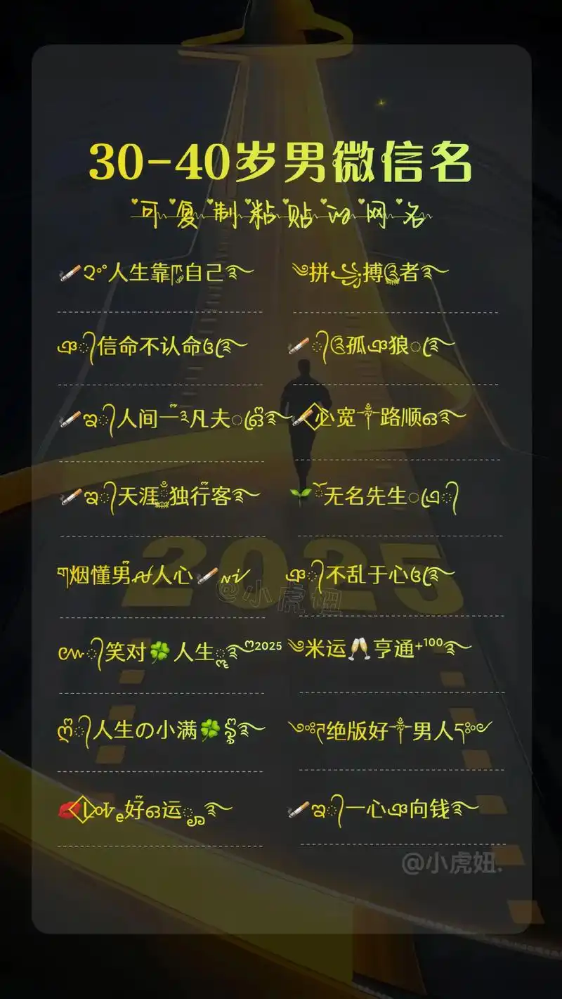 《30-40岁男微信名》2025最新版网名昵称大全,男人最旺 - 抖音