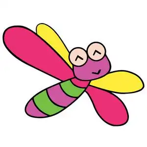卡通捉蜻蜓图片
