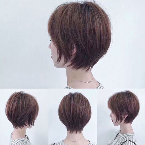 假发真发全真人发2021年时尚新款短发女减龄发型自然全头套假发套