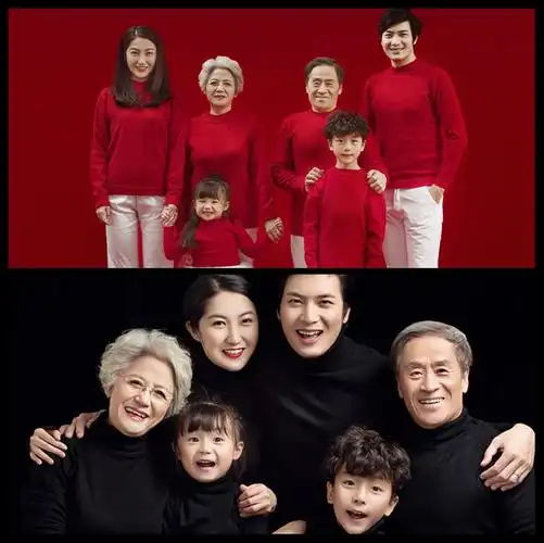 亲子装摄影服装一家6口全家福影楼拍照2020春夏季中国风照相时装