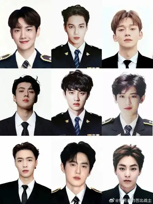 劳工证件照hhhh#为什么唯独男团有那么多长得丑的成员##exo