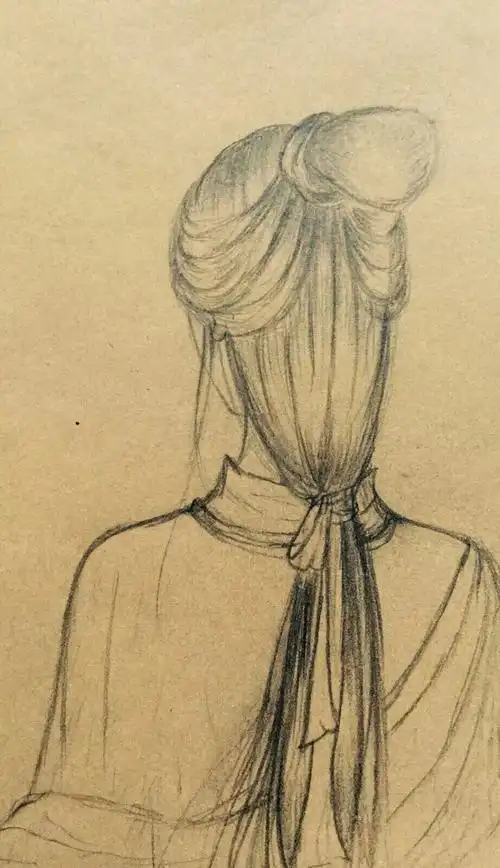 手绘 古风 女子 盼君归