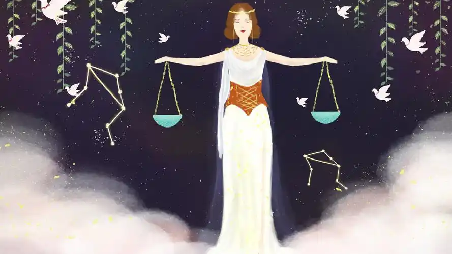 回车桌面>电脑壁纸>动漫卡通>生肖星座>可爱的天秤座女孩插画> > 电脑