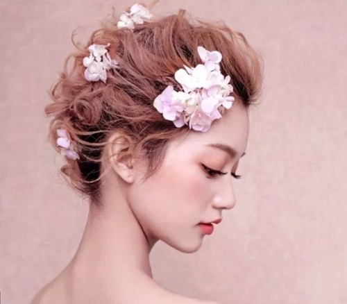 短发新娘盘发教程