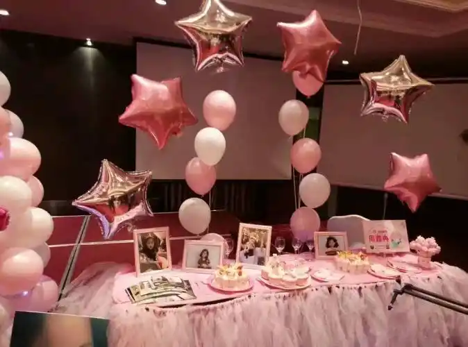 女宝宴会布置,餐厅生日布置