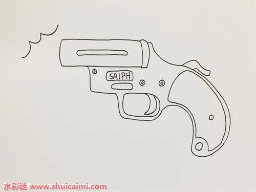信号枪怎么画信号枪简笔画简单好看带颜色