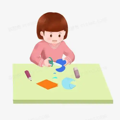 手工课美术课动手动手能力人物儿童小女孩剪纸卡通免抠傣族姑娘头像