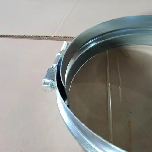 圆形法兰风管抱箍 镀锌v型快接卡箍 螺栓紧固夹管箍