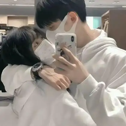 真人情头戴口罩双人同框图片