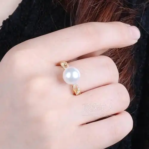 5-10mm白色南洋珍珠戒指(价格_图片_款式_多少钱)-珍珠美人网