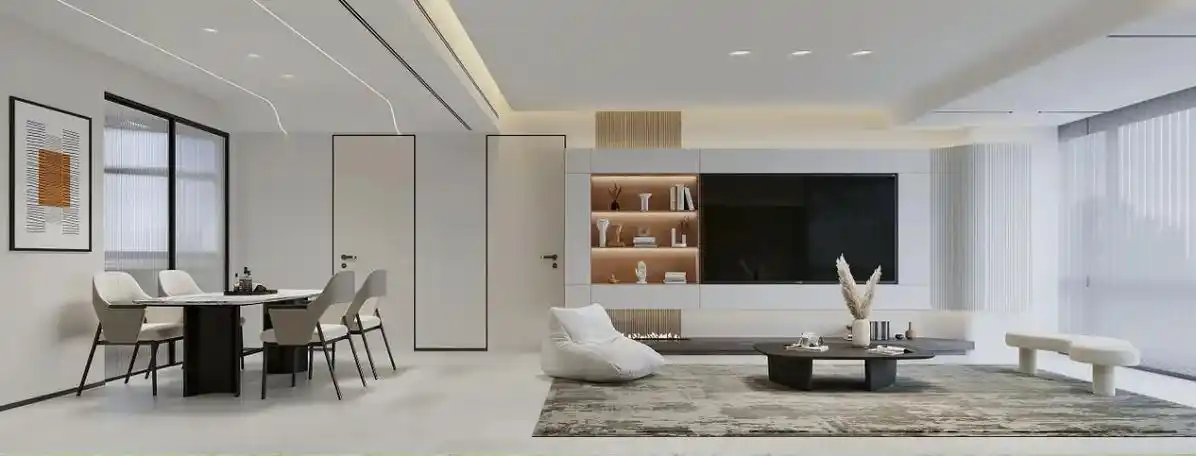 客厅 #客厅背景墙 8款简约耐看客厅电视背景墙,好看实用, - 兑趑