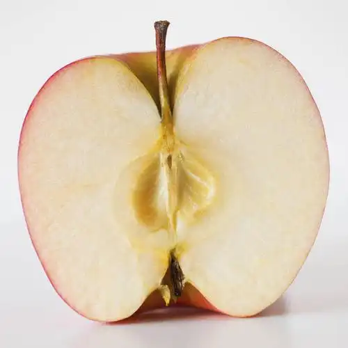 无人,方图,室内,特写,白天,白色背景,正面,苹果,水果,切开,阴影,新鲜