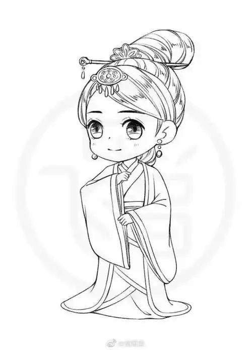 古代简笔画人物 - 简单简笔画