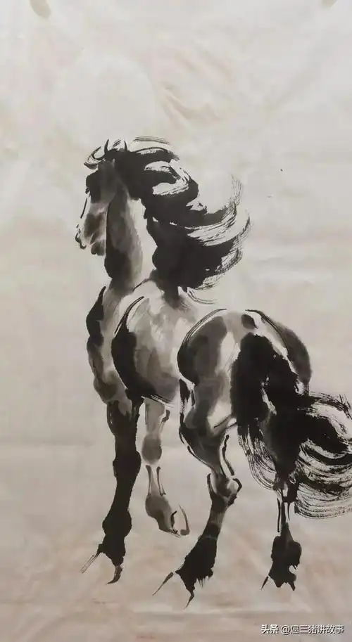 画作欣赏:骏马图,风驰电掣,画韵天成