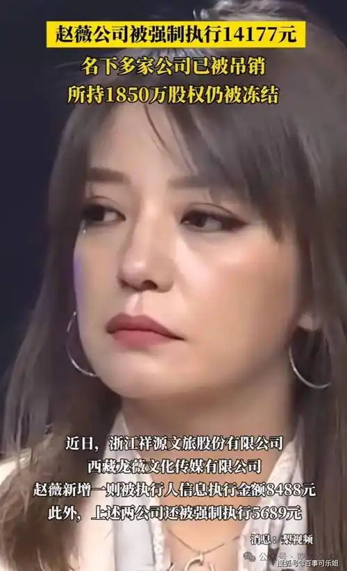 48岁赵薇近况曝光:面容憔悴身材发福,被强制执行8000余元成老赖