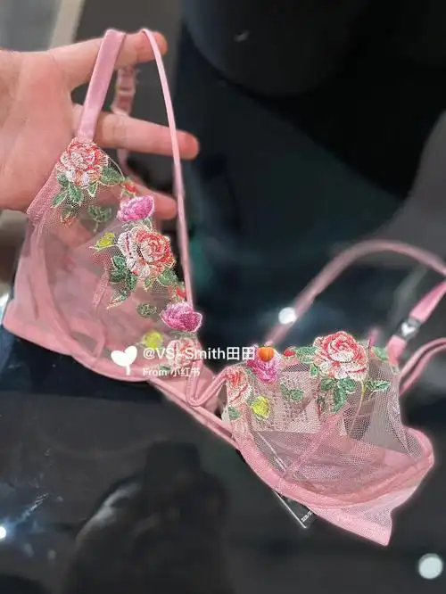 维多利亚的秘密玫瑰刺绣超薄内衣
