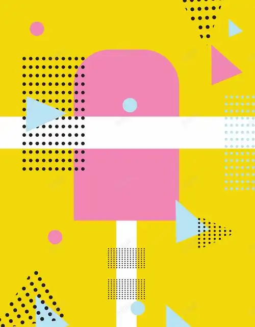 com 几何 卡通 文艺 时尚 海报 清新 简约 纹理 质感 矢量图